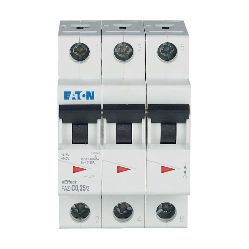 Eaton - Leitungsschutzschalter 3p. FAZ-C0,25/3 0,25A Charakt.: C