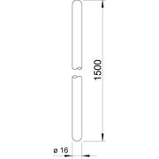 OBO Bettermann - Erdeinführungsstange für Blitzschutz Erdeinführung 200 V4A-1500 1500mm