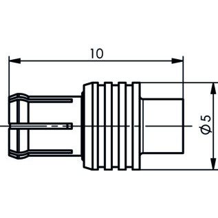 Telegärtner - Koax-Steckverbinder MCX-Kabelstecker löt 100024975 G11 (RG-405/U) − 5 Stück