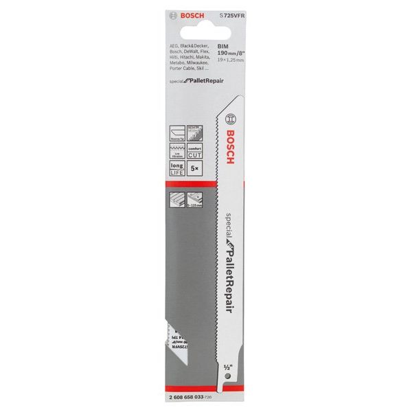 Bosch - Säbelsägeblatt PRO Pallet Repair S725VFR 2608658033 Säbelsägeblatt 1,25