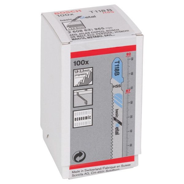 Bosch - Stichsägeblatt T 118 B 2608631965 Basic for Metal