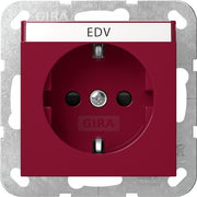 Gira - Steckdose SCHUKO-Steckd. BSF + SH 4462108 System 55 Rot
