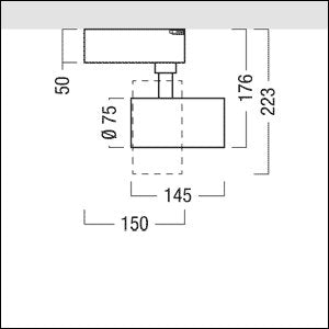Zumtobel Group - Downlight/Strahler/Flutlicht LED-Stromschienenstrahler VIV2 S 270 #60716316 830, ws