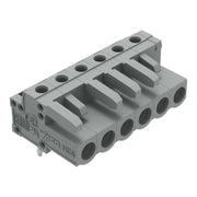 WAGO - Leiterplattensteckverbinder THT-Federleiste abgewink. 232-236 Rastermaß 5mm,grau − 50 Stück