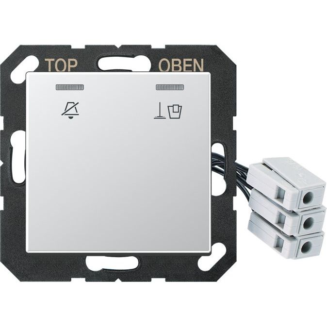 Jung - Abdeckung/Bedienelement für Installationsschalterprogramme Hotelabdeckung A CU KO5 M 230 AL mit LED-Einheit 230V