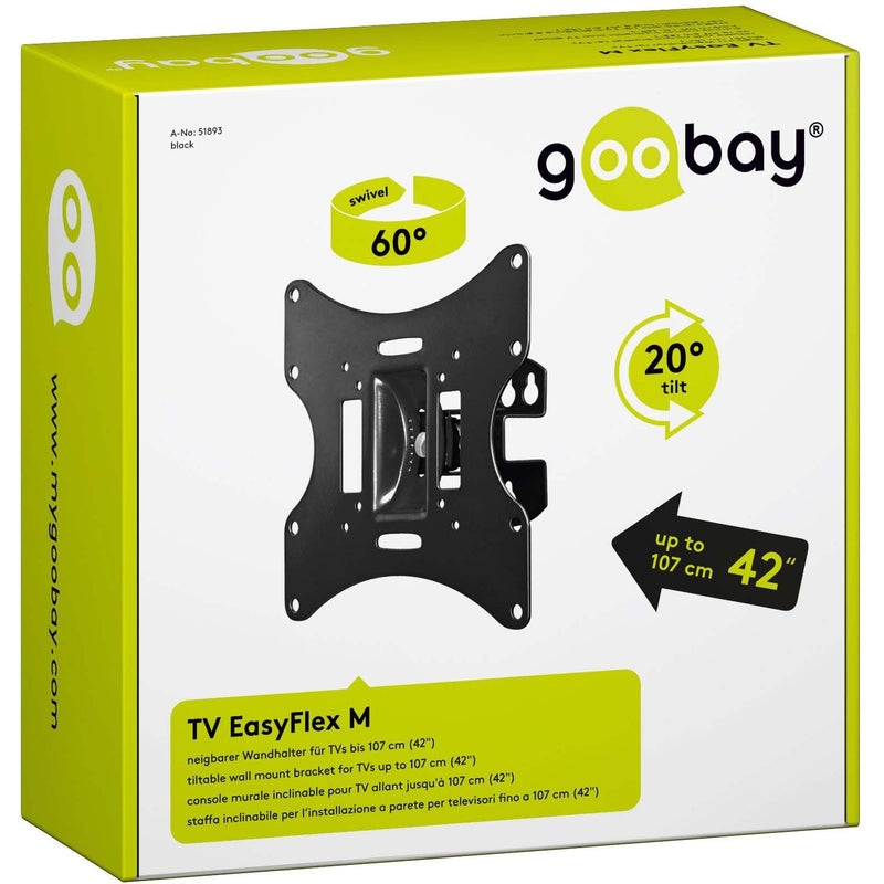 Goobay - Halterung für Audio-/Videosysteme Wandhalter 51893 TV EasyFlex M