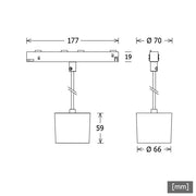 LTS Licht&Leuchten - Downlight/Strahler/Flutlicht LED-Pendelleuchte NEOORYOP10192745D.sw 927, DALI, schwarz