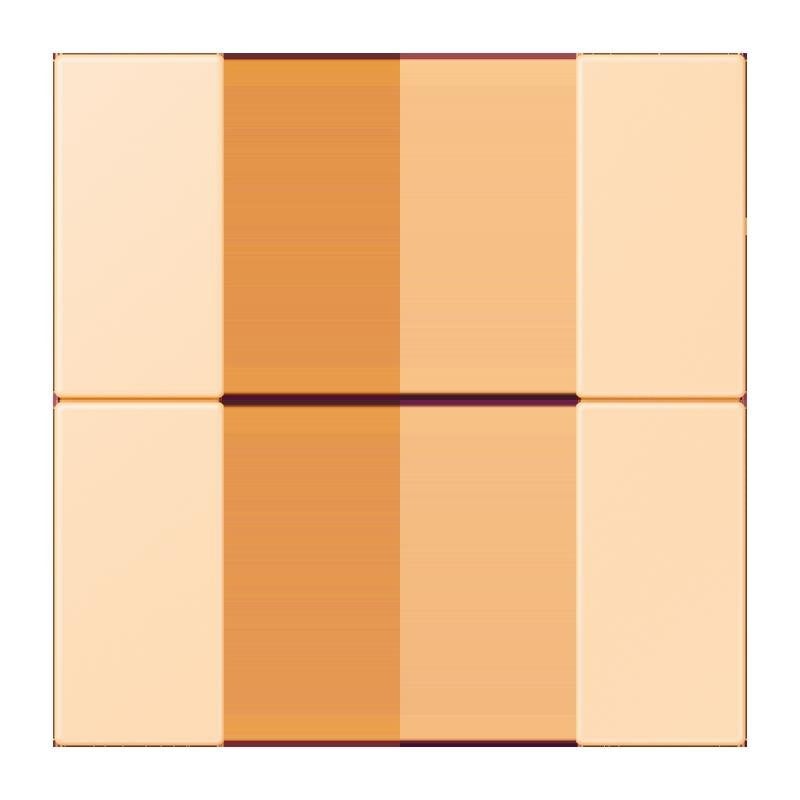 Jung - Abdeckung/Bedienelement für Installationsschalterprogramme Tastensatz 2fach LC 502 TSA 223 ocre