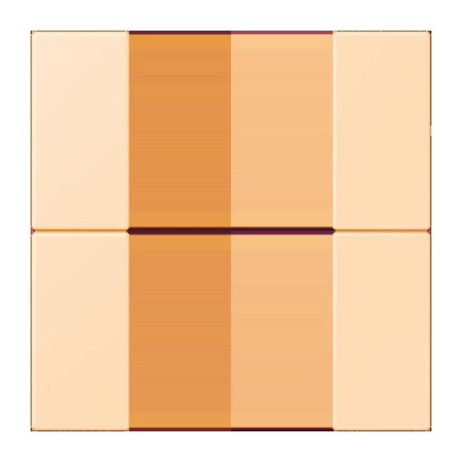 Jung - Abdeckung/Bedienelement für Installationsschalterprogramme Tastensatz 2fach LC 502 TSA 223 ocre