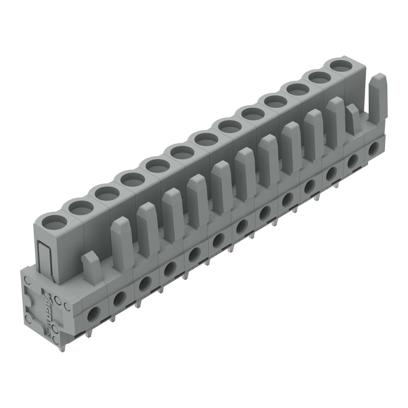 WAGO - Leiterplattensteckverbinder THT-Federleiste gerade 232-143 Rastermaß 5mm,grau − 25 Stück