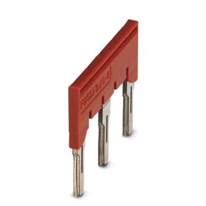 Phoenix Contact - Querverbinder/Brücker für Reihenklemme Steckbrücke FBS 1/3/5-8 5-polig, rot − 10 Stück