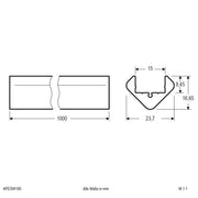 EVN Lichttechnik - Mechanisches Zubehör/Ersatzteile für Leuchten Aluminium-Profil APESW100