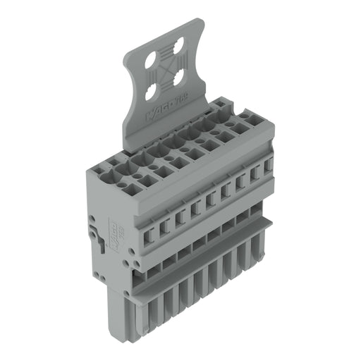 WAGO - Ein- und mehrpolige Klemmenleiste 1-Leiter-Federleiste 769-109/144-000 CAGECLAMP,4mm²,gr − 10 Stück