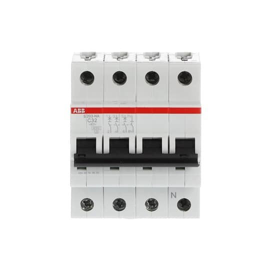 ABB Stotz S&J - Leitungsschutzschalter Sicherungsautomat S203-C32NA 6kA 32A C 3p+N (4p)