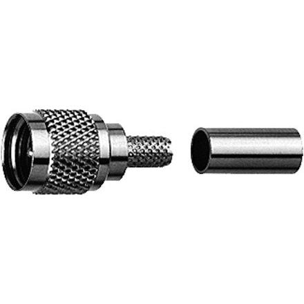 Telegärtner - Koax-Steckverbinder MiniUHF-Stecker cr/cr 100024356 G1(RG58C/U) − 5 Stück