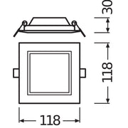 Ledvance - Downlight/Strahler/Flutlicht LED Downlight DLSLIMSQ1056W/4000K 4000K IP20