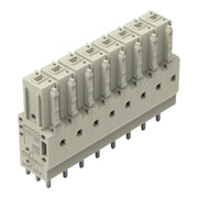 WAGO - Leiterplattensteckverbinder THT-Federleiste gerade 831-3508 Maß 7,62mm,lgr − 12 Stück