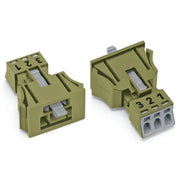 WAGO - Geräteanschluss für steckbare Gebäudeinstallation Snap-In-Stecker 890-773 3-polig,Kod. B,hgn − 50 Stück