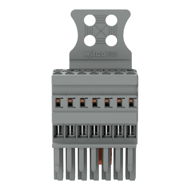 WAGO - Ein- und mehrpolige Klemmenleiste 1-Leiter-Federleiste 769-107/144-000 CAGECLAMP,4mm²,gr − 10 Stück