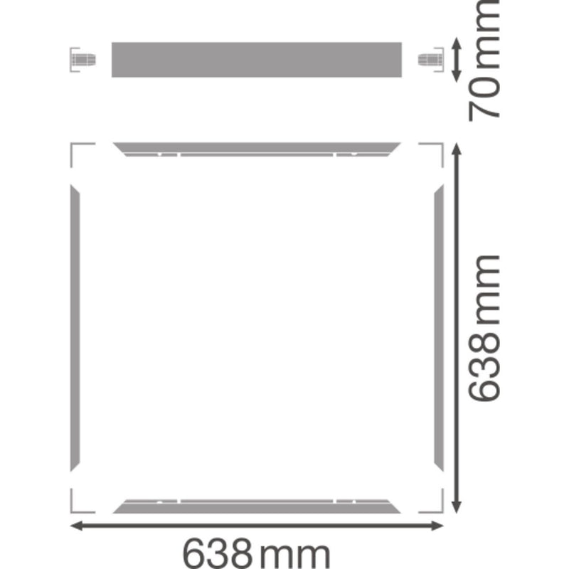 Ledvance - Mechanisches Zubehör/Ersatzteile für Leuchten Aufbaurahmen M625 PL625SUR.MOUNTH70VAL