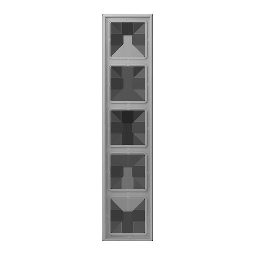 Jung - Abdeckrahmen Rahmen 5-fach LC 985 204 gris moyen
