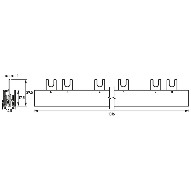 Doepke - Phasenschiene B G60TE-1/N/S-10