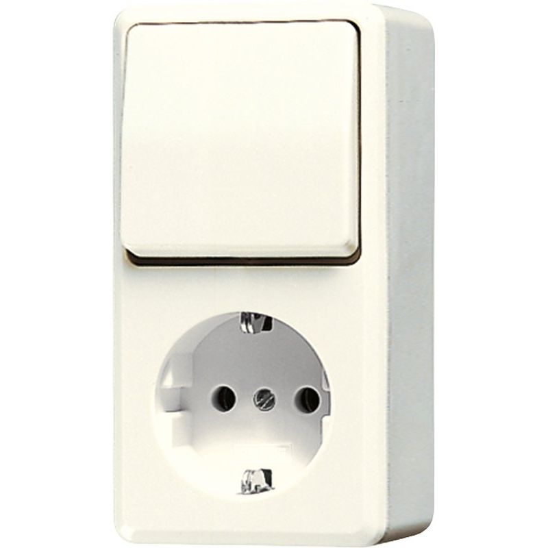 Jung - Schalter-/Steckdosenkombination SCHUKO-Steckdose 676 A 16A 250V