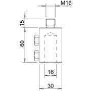 OBO Bettermann - Anschlussklemme für Blitzschutz Anschlussstück 101 A-16 f.16mm GFK-Stangen − 10 Stück
