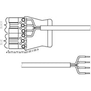 Thorn - Elektrisches Zubehör/Ersatzteile für Leuchten CONNECT Verbindungskabel P6B 4C 5M 1.5 WLC