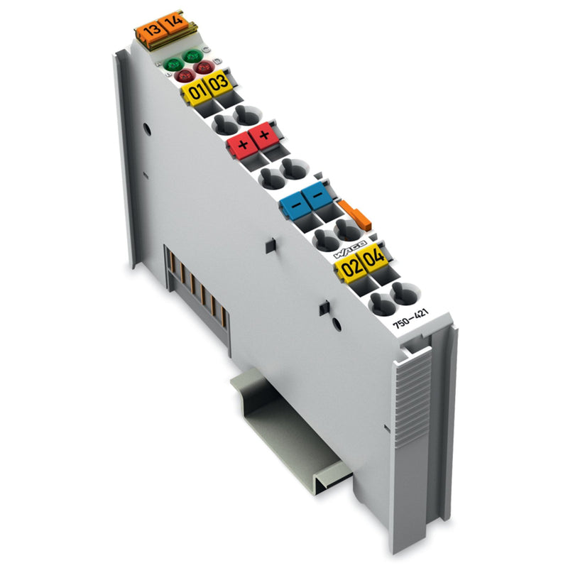 WAGO - Feldbus, Dez. Peripherie - Digitales Ein-/Ausgangs-Modul 2-Kanal-Digitaleingang 750-421 DC 24 V,3 ms,lgr