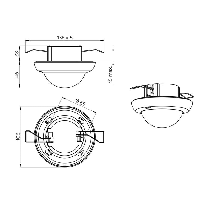 Ridi-Leuchten - Bussystem-Bewegungsmelder Licht- und Präsenzsensor APCON SEN  #0209513 DALI-2  − 1 Stück

