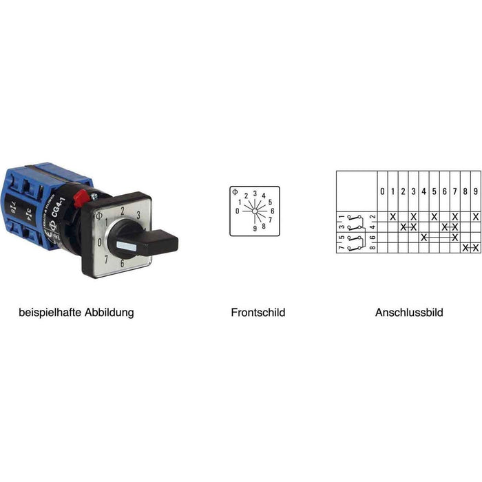 Kraus&amp;Naimer - Steuerschalter Codierschalter CG4-1 A550-600 FS2 0-9  − 1 Stück
