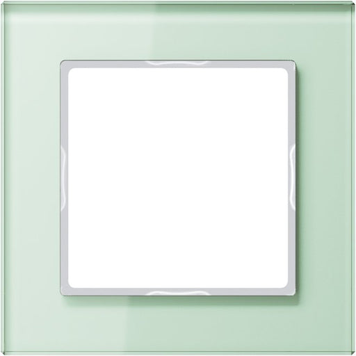 Jung - Abdeckrahmen Glasrahmen 1-fach mt/ws AC 581 GL WMT waage/senkrecht − 1 Stück by Jung
