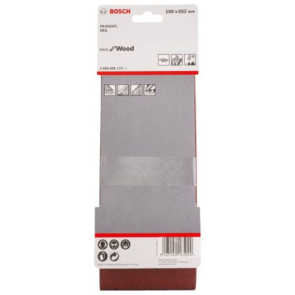 Bosch - Schleifpapierset PRO X440 Schleifband, 100 2608606173 (VE3) x 552 mm G60 G80