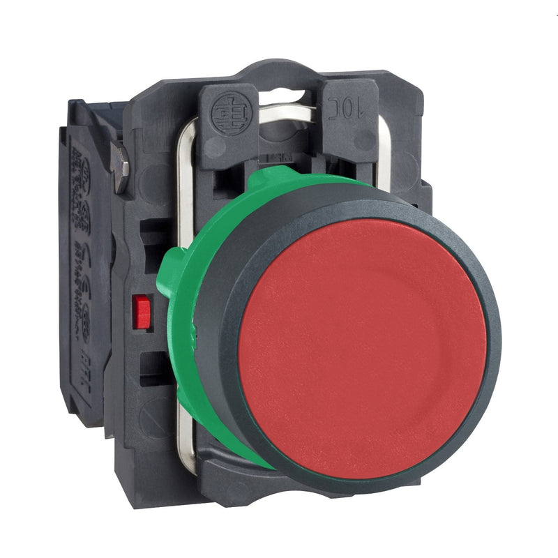 Schneider Electric - Drucktaster, Komplettgerät Drucktaster XB5AA42 flach, rt, 1Ö