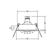 Brumberg Leuchten - Downlight/Strahler/Flutlicht Einbau-Downlight 00006400 GX5,3 50W sw/alu