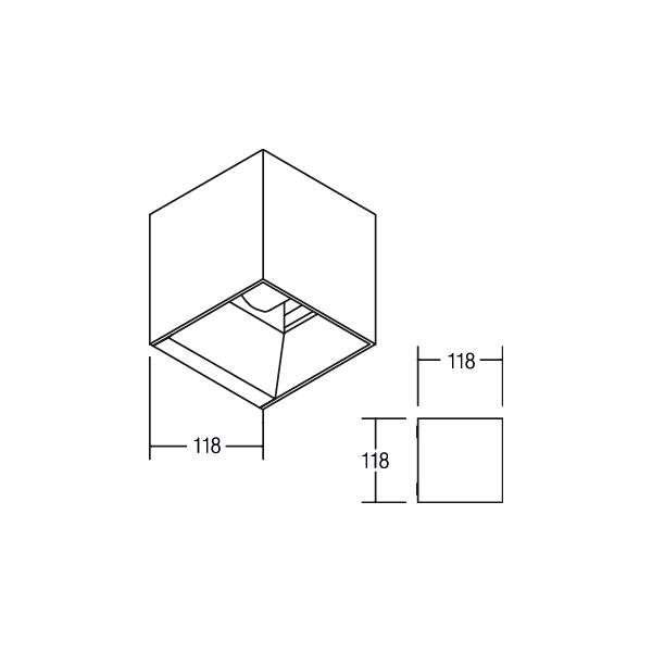 Brumberg Leuchten - Decken-/Wandleuchte LED-Wandaufbauleuchte 60025183 3000K 230V schwarz