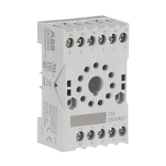 ABB Stotz S&J - Relaissockel Sockel CR-U3SM für 3We CR-U Relais − 10 Stück