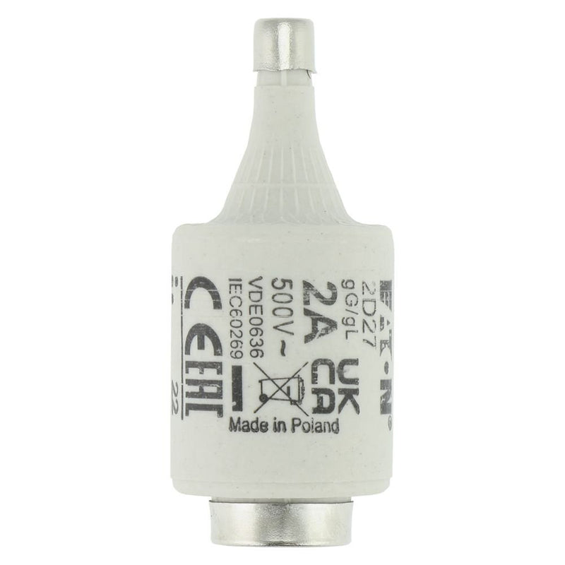 Eaton - D-Sicherungseinsatz Sicherungseinsatz Nieders. SICHERUNG-#2D27 2A AC 500V 100kA − 25 Stück