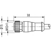 Murrelektronik - Konfektioniertes Sensor-Aktor-Kabel M12 Bu ger. mit LED 7000-12291-2340300 frei. Leitungsende − 1 Stück