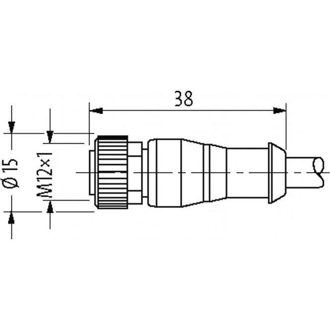 Murrelektronik - Konfektioniertes Sensor-Aktor-Kabel M12 Bu ger. mit LED 7000-12291-2340300 frei. Leitungsende − 1 Stück