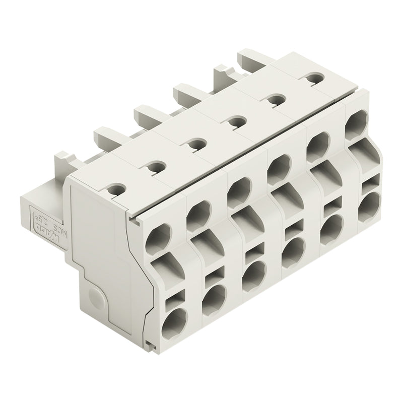 WAGO - Kabelsteckverbinder für Leiterplattensteckverbinder 2-Leiter-Federleiste 721-2206/026-000 CAGECLAMP,2,5mm²,lgr − 50 Stück