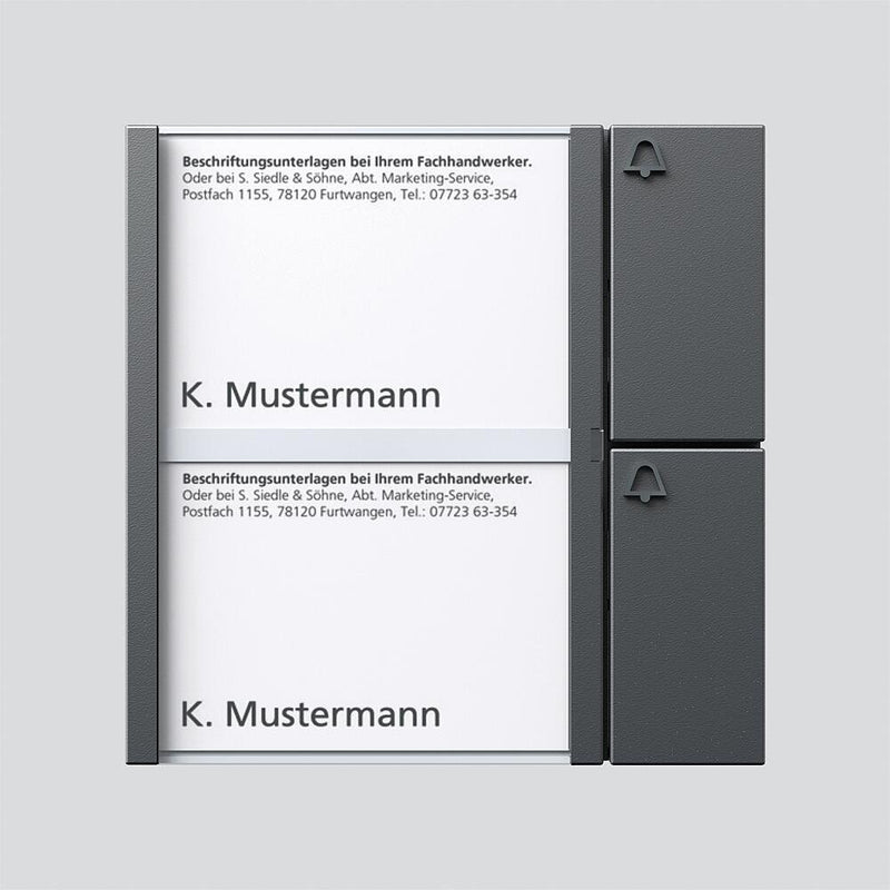 Siedle&Söhne - Funktionsmodul für Türkommunikation Tasten-Modul TM 612-2 DG dgr/gli − 1 Stück