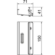 OBO Bettermann - Photovoltaik-Verbindungs- und Befestigungselement Längsverbinder LV 45 DD 40x69x150 − 20 Stück
