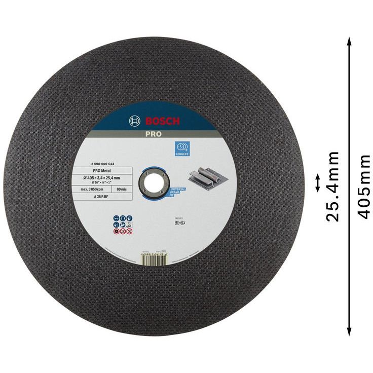 Bosch - Trenn-/Schleifscheibe PRO Metal Gebundene 2608600544 Trennscheibe 400 x