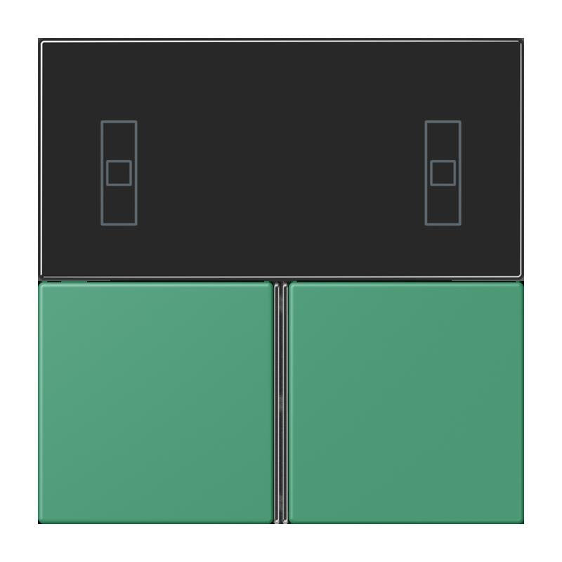 Jung - Abdeckung/Bedienelement für Installationsschalterprogramme Tastensatz 3fach LC 4093 TSA 250 vert 59