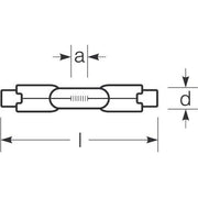 Radium Lampenwerk - Flugfeldbefeuerungslampe Halogenlampe für Flugplatz RHA 100W/6,6A/R7S befeuerung