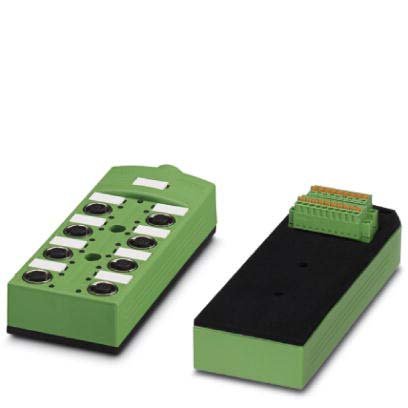 Phoenix Contact - Passiver Sensor-/Aktor-Verteiler (ohne Leitung) Sensor-/Aktor-Box SACB-8/16-L #1437232 5-pol.Code A 270°