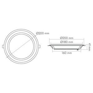 Nobile - Decken-/Wandleuchte LED-Glas-Panel 1561571211 840, 350mA