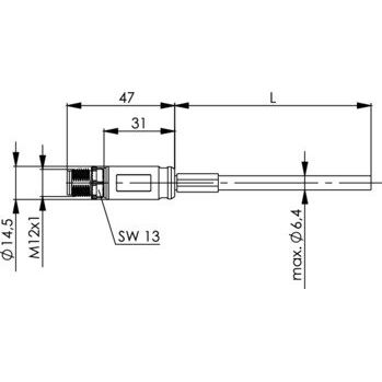 Telegärtner - Konfektionierte Leitung für steckbare Gebäudeinstallation STX M12x1 VL 100017415 X-kod. Cat.6A (IEC)